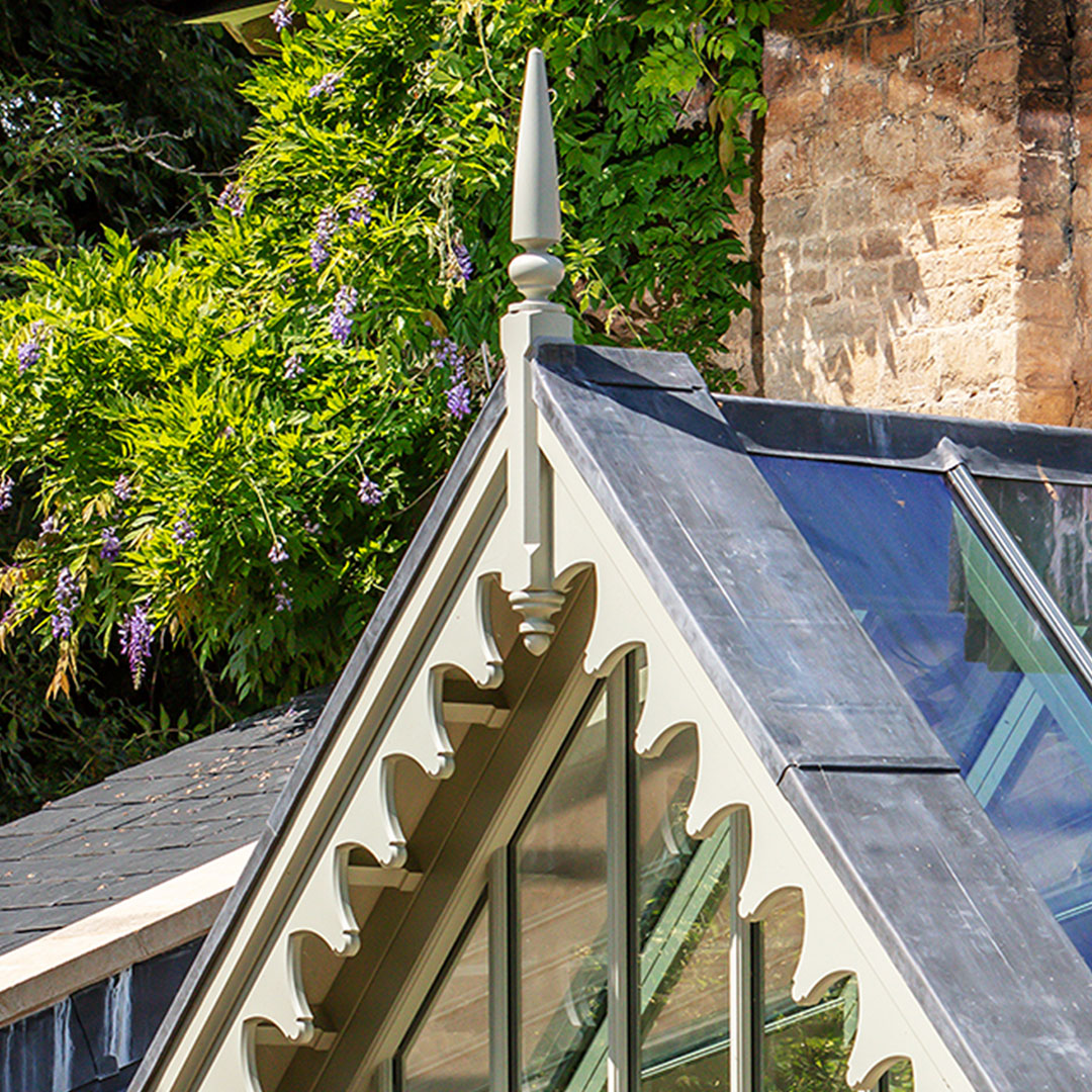 Close up of conservatory bargeboard
