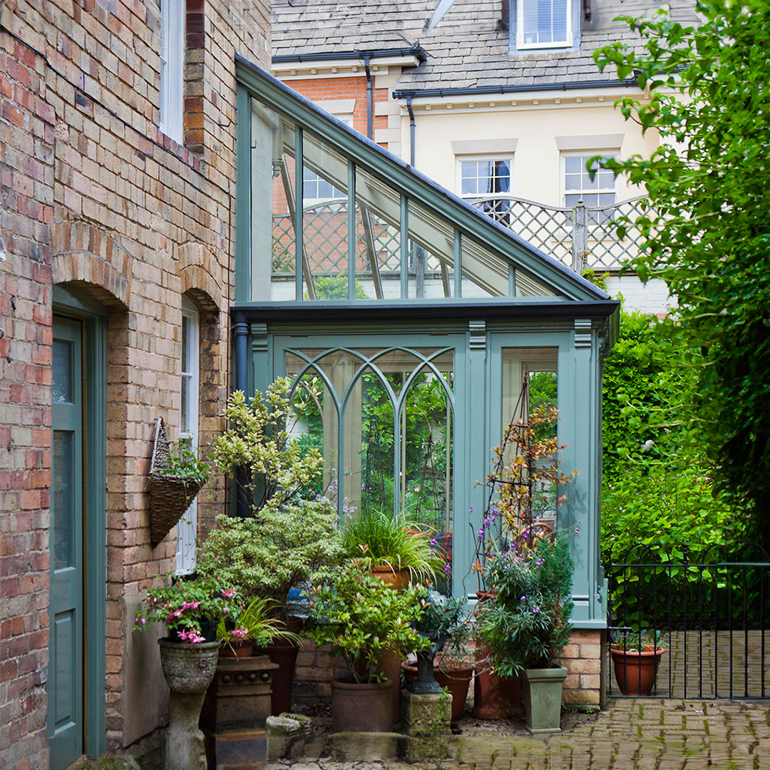 Small blue conservatory