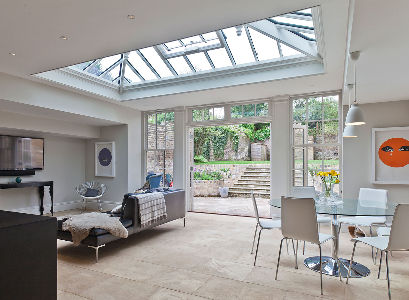 Orangery room used for sitting and entertaining