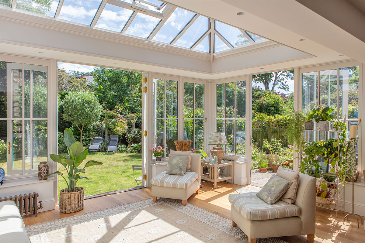 light filled sunroom