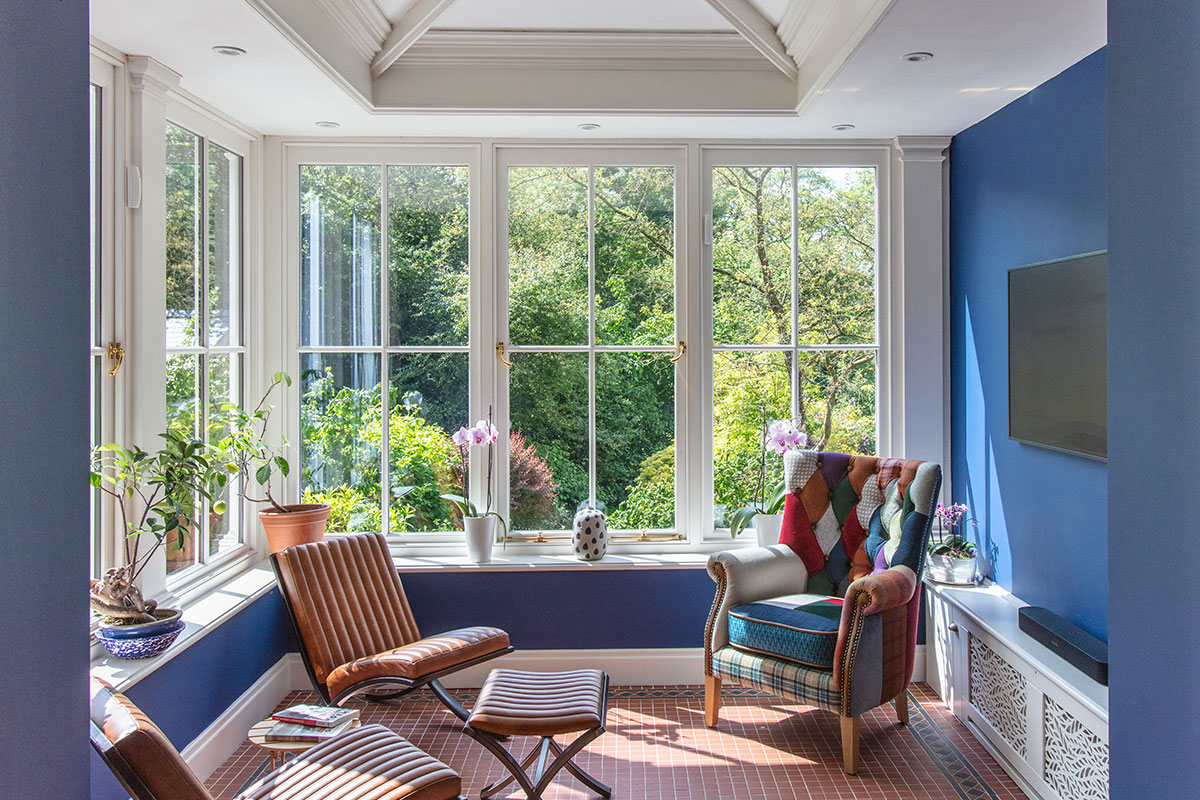 small solid roof sunroom