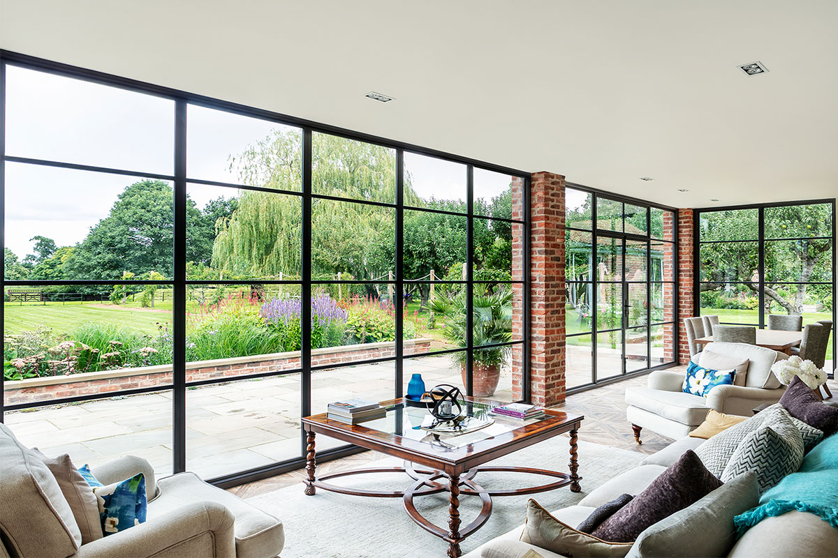 Sunroom with bronze screens