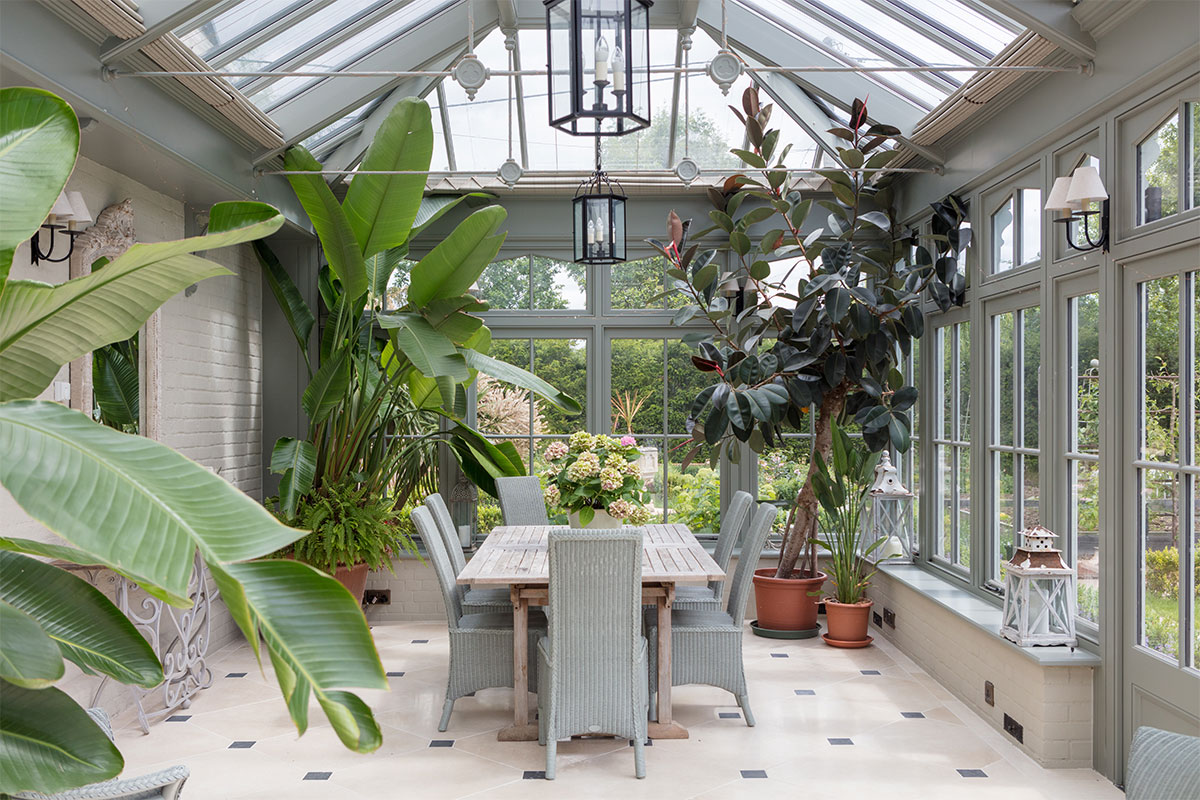 Sunroom with plants