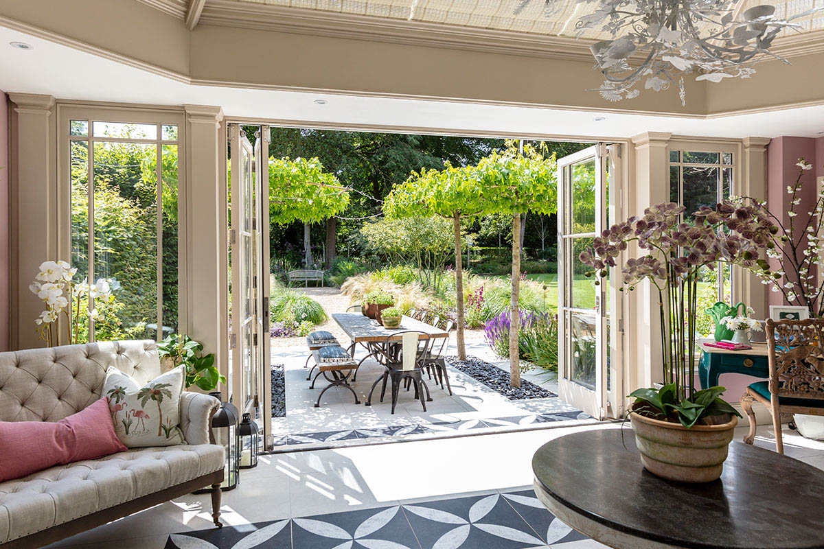 example of a garden room providing indoor and outdoor living